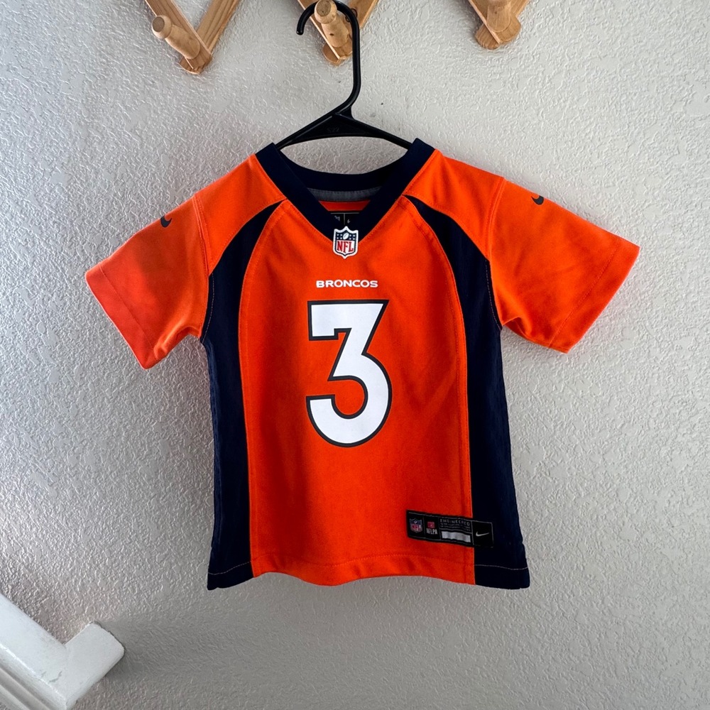 Nike Denver Broncos Russell Wilson 3 Jersey Kids 3T Orange NFLGJ1ST23